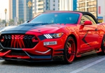 Red Ford Mustang EcoBoost Convertible V4 2018